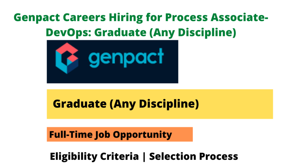 Genpact Careers Hiring For Process Associate-DevOps: Graduate (Any ...