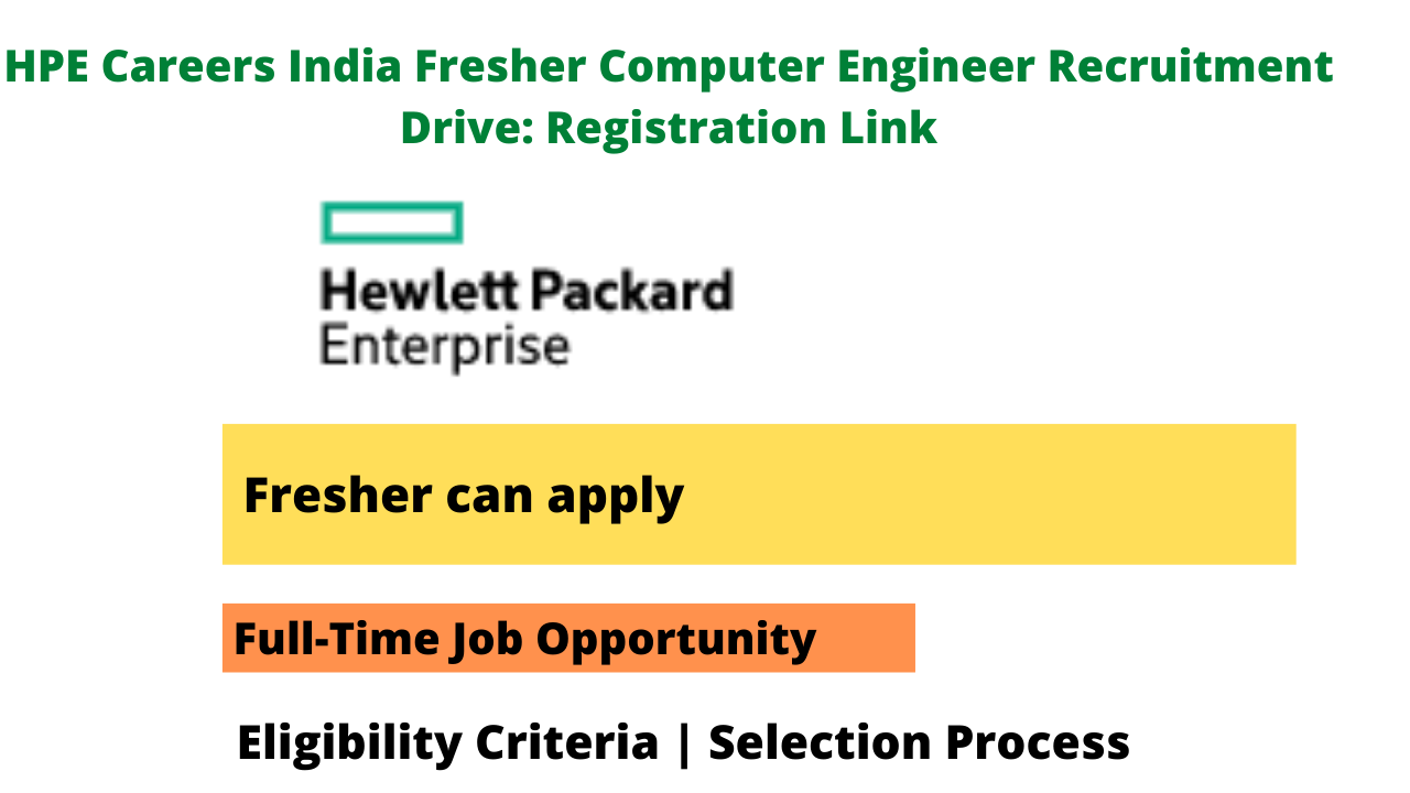 HPE Careers India Fresher Computer Engineer Recruitment Drive