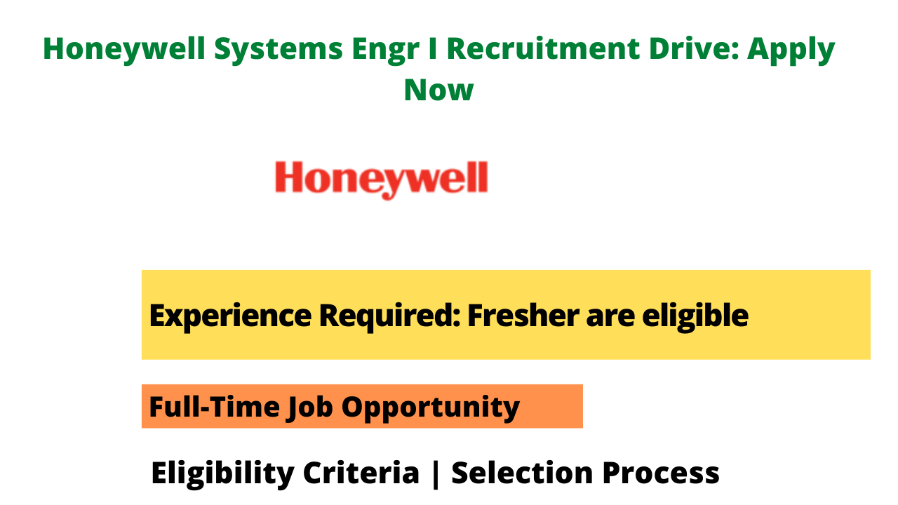 Honeywell Systems Engr I Recruitment Drive