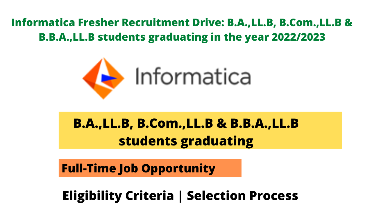 Informatica Fresher Recruitment Drive