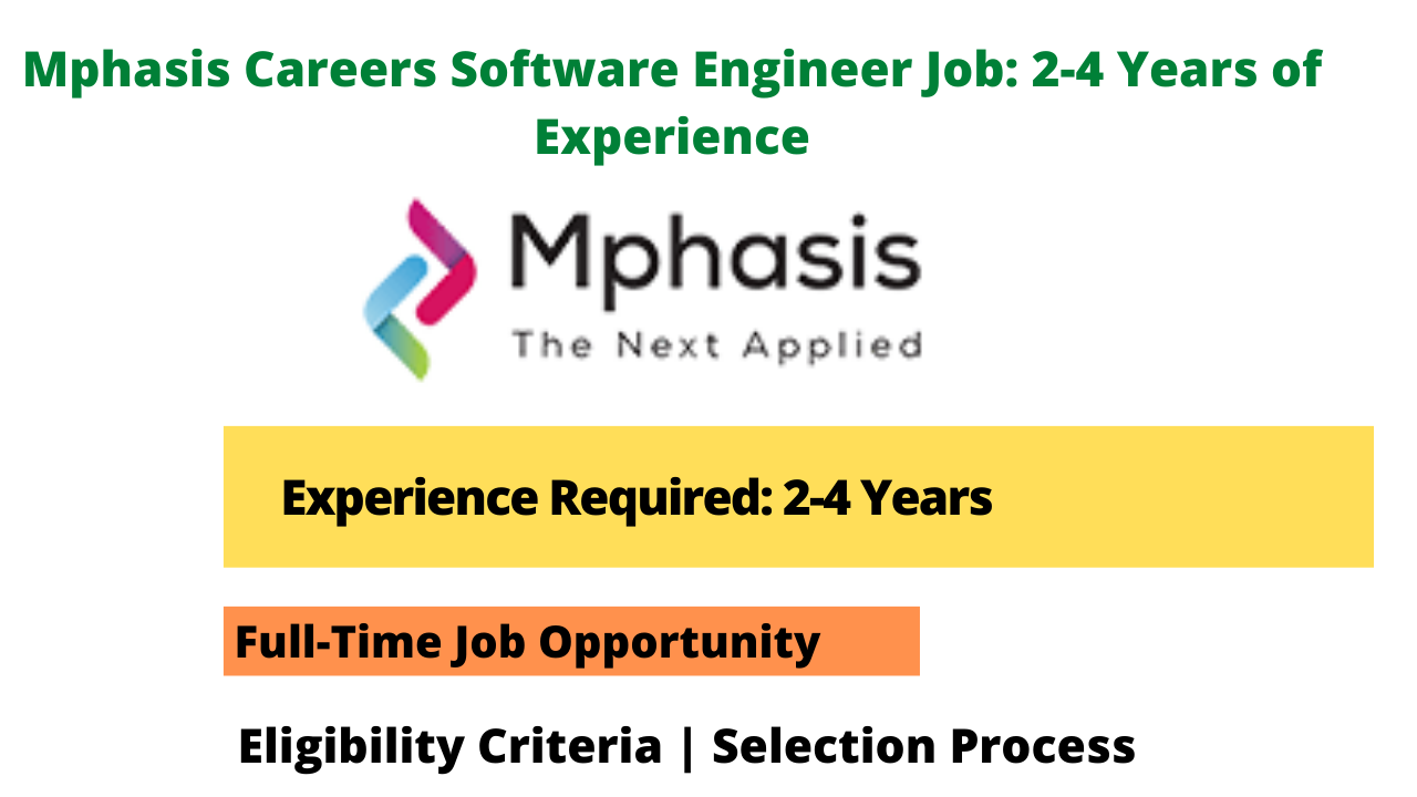 Mphasis Careers Software Engineer Job