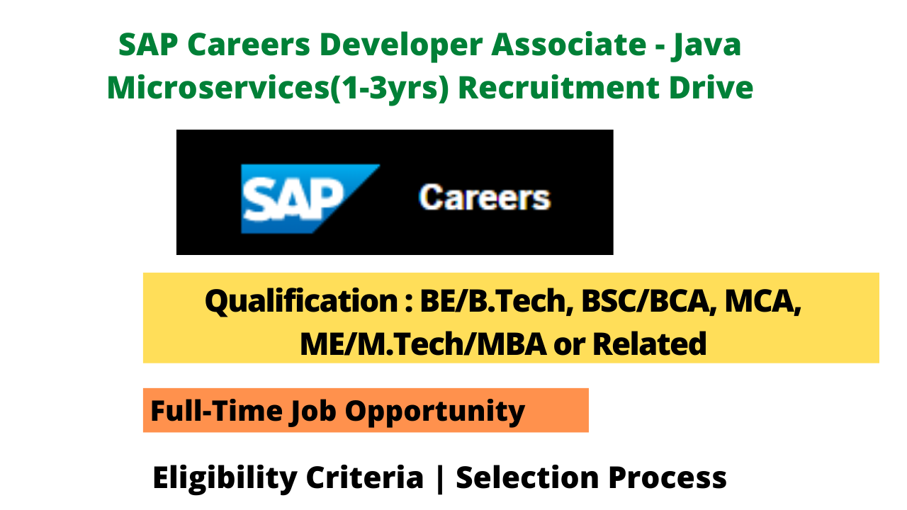 SAP Careers Developer Associate Java Microservices