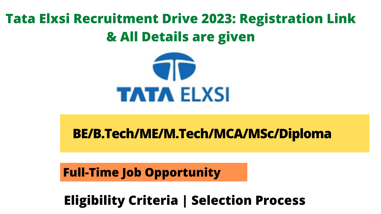 Tata Elxsi Recruitment Drive 2023