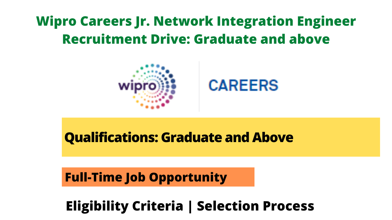 Wipro Careers Jr. Network Integration Engineer Recruitment Drive