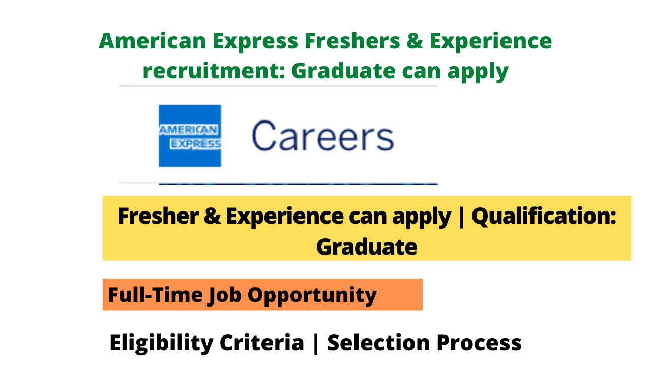 American Express Freshers & Experience recruitment