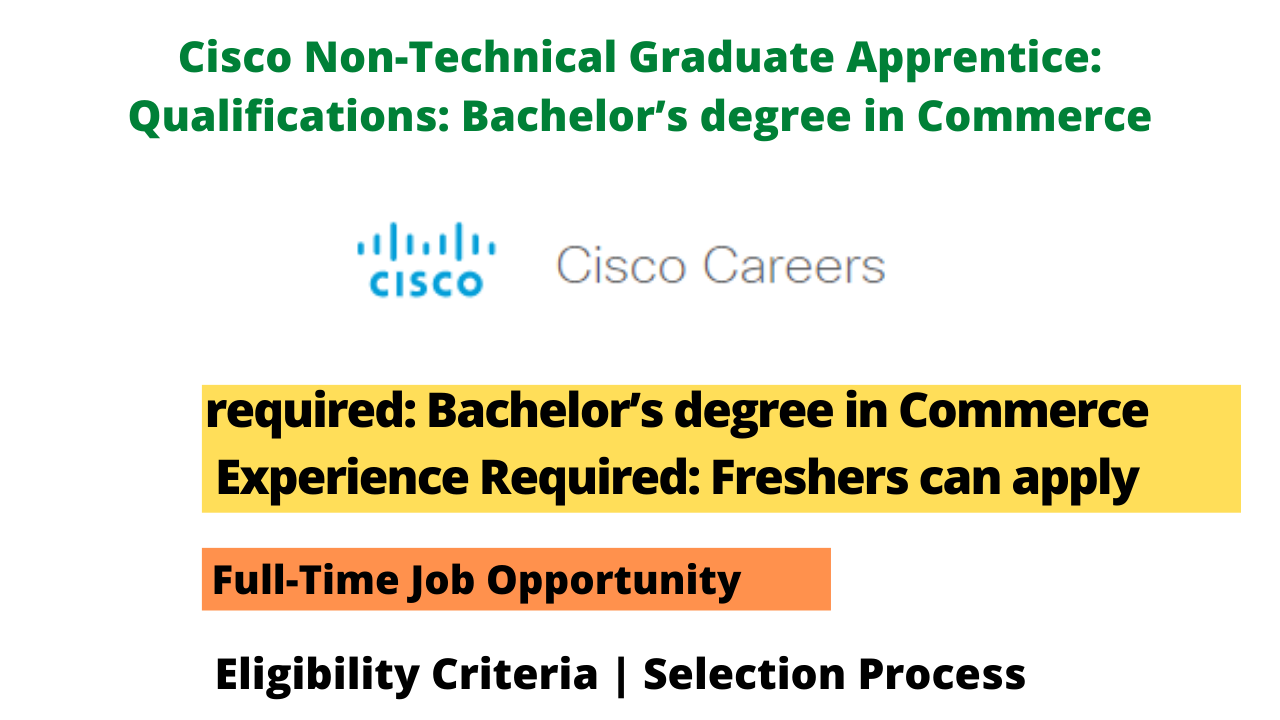 Cisco Non Technical Graduate Apprentice