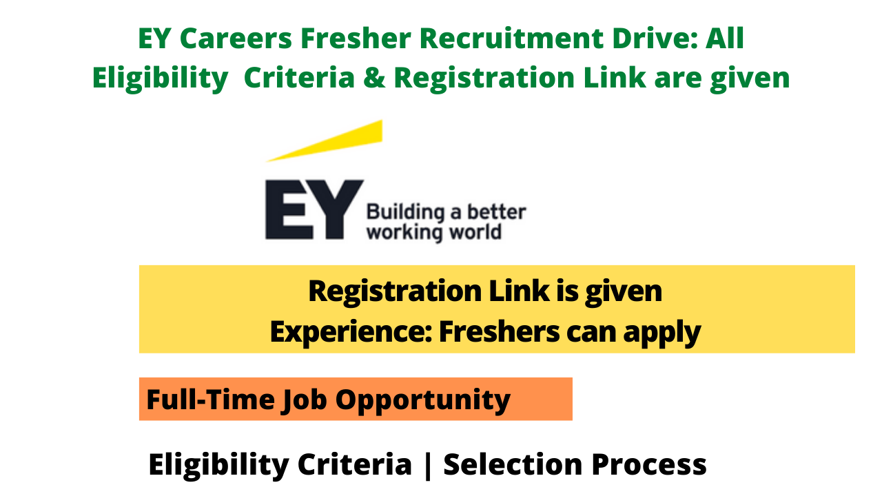 EY Careers Fresher Recruitment Drive