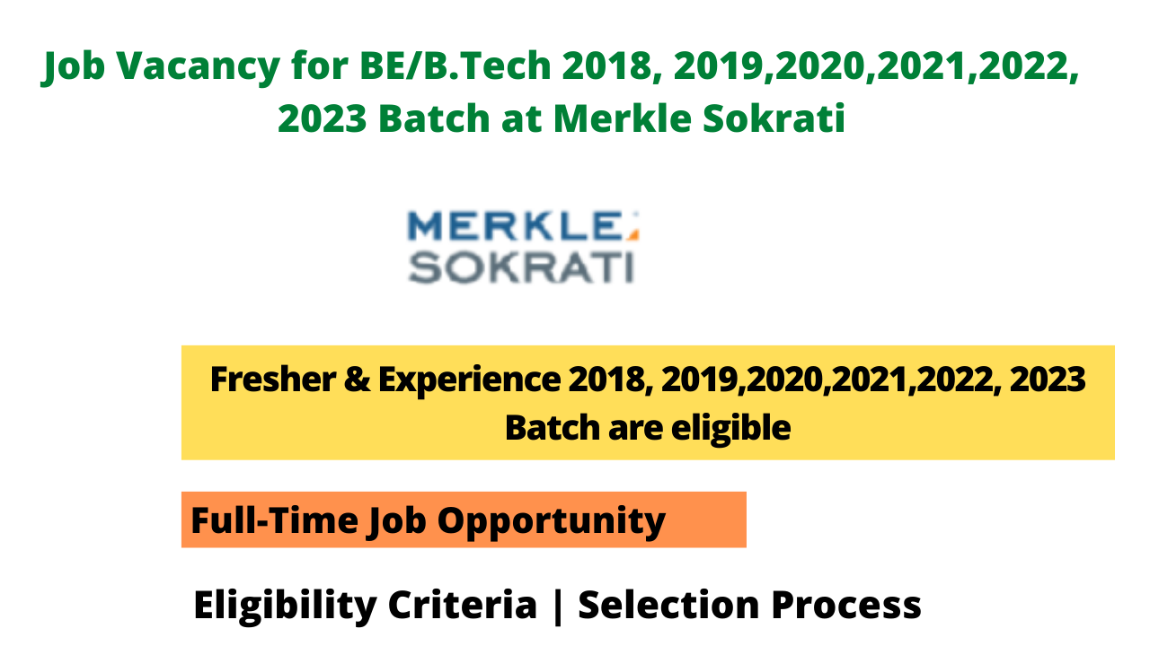 Merkle Sokrati Off Campus Recruitment Drive