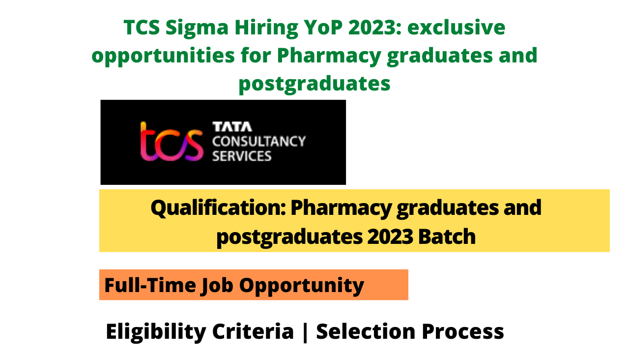 TCS Sigma Hiring YoP 2023