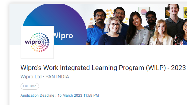 Wipro WILP Pan India Bulk BCA-B.Sc Fresher Hiring