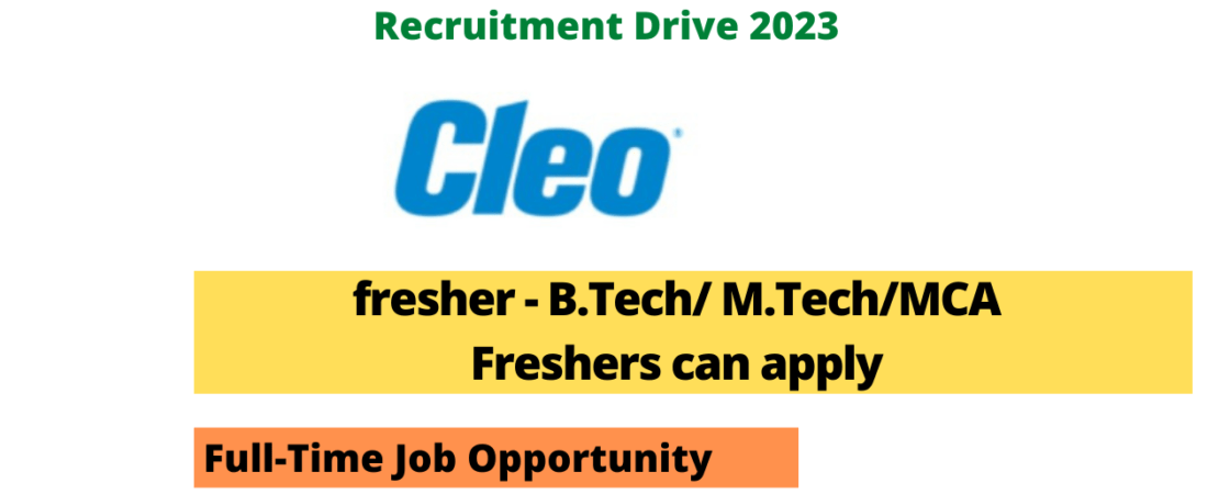 Cleo Careers Fresher Associate Software Engineer Recruitment Drive 2023