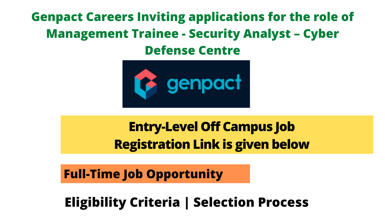 Genpact Careers Inviting applications