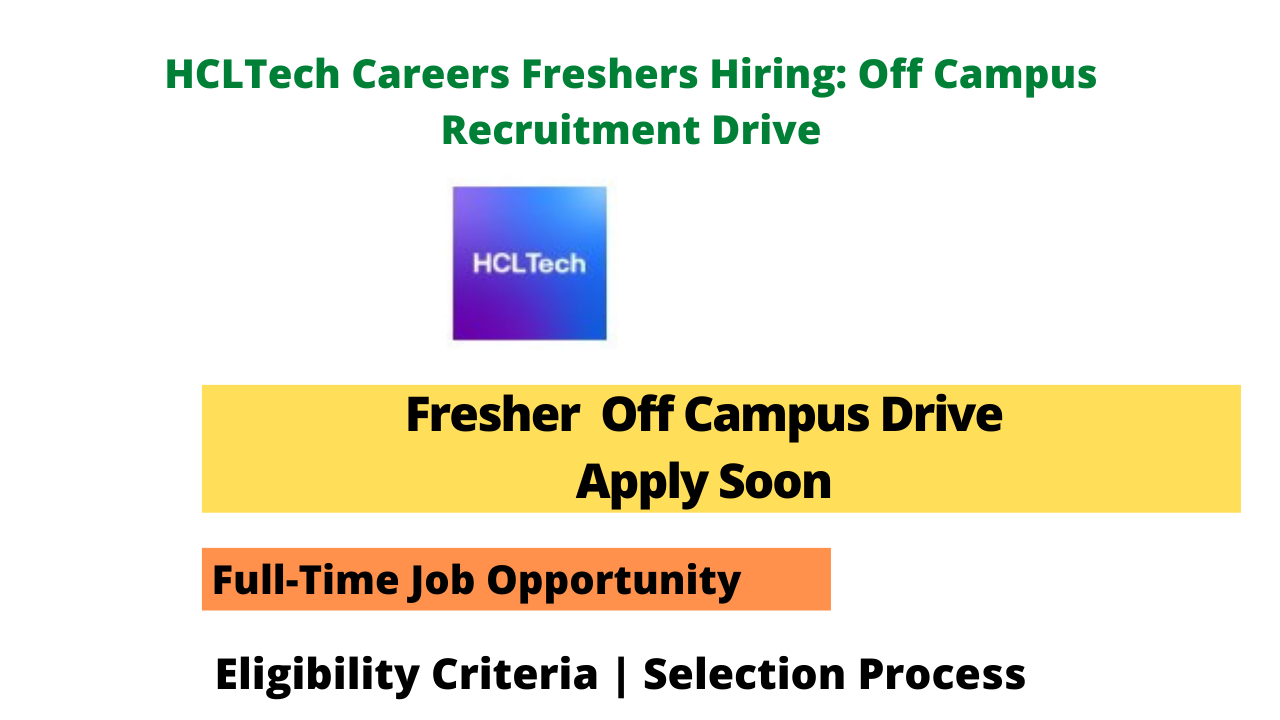 HCLTech Careers Freshers Hiring