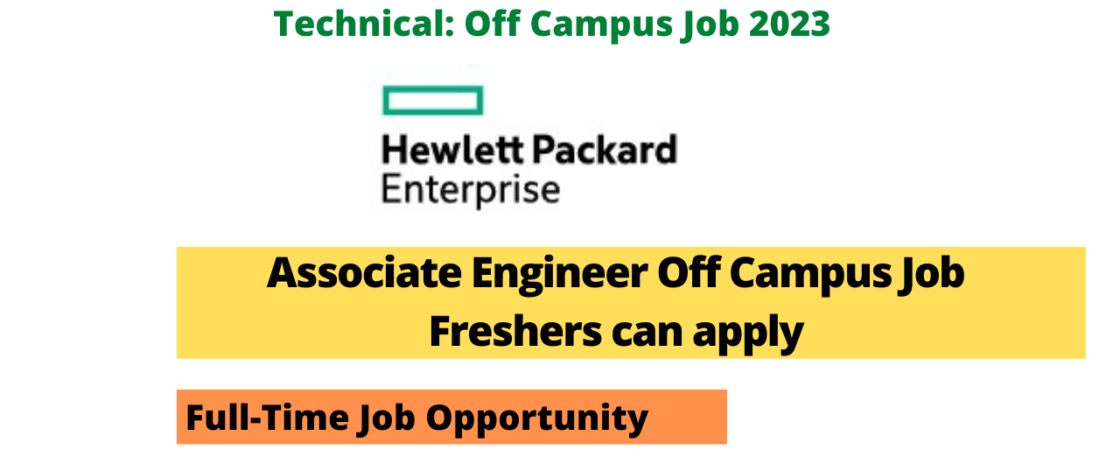 HPE Careers Fresher Hiring for Customer Solution Technical