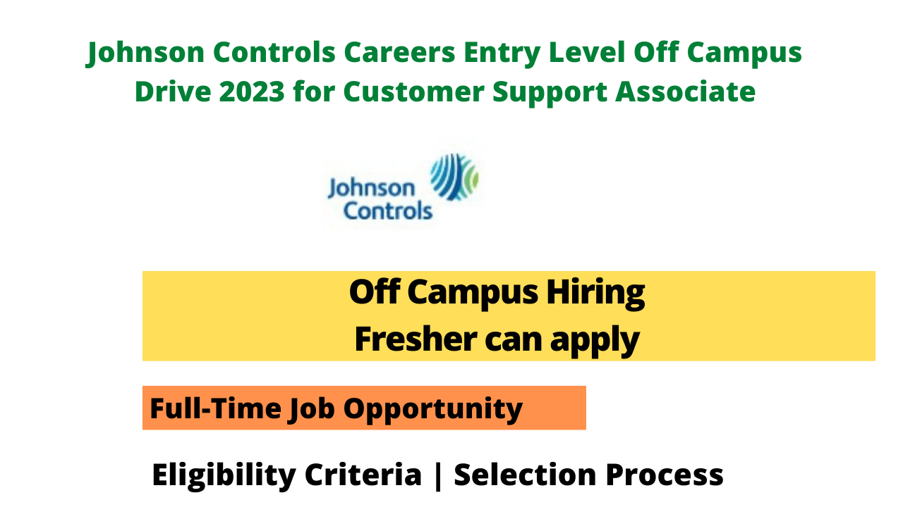 Johnson Controls Careers Entry Level Off Campus Drive