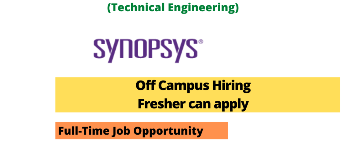 Synopsys Careers Looking for Freshers for Intern (Technical Engineering)