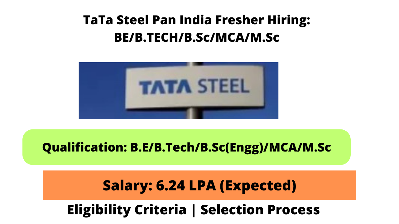 TaTa Steel Pan India Fresher Hiring