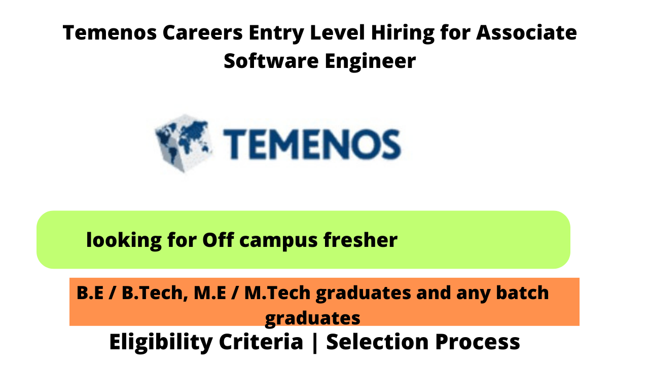 Temenos Careers Entry Level Hiring for Associate Software Engineer