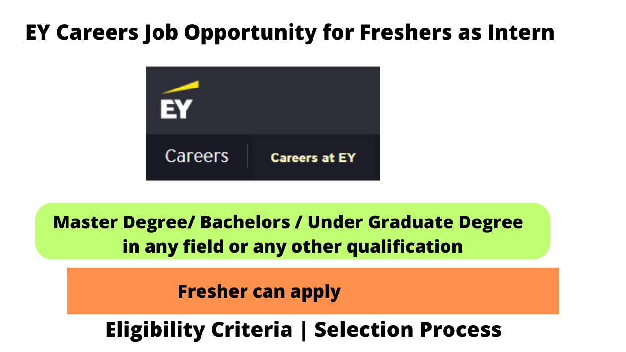 EY Careers Job Opportunity for Freshers as Intern