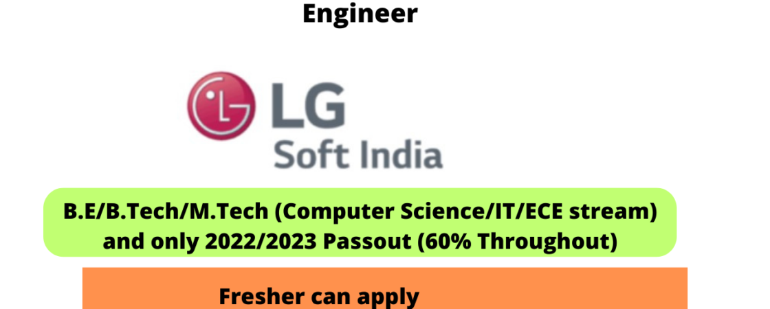 LG Soft India Careers Freshers Hiring for Research Engineer