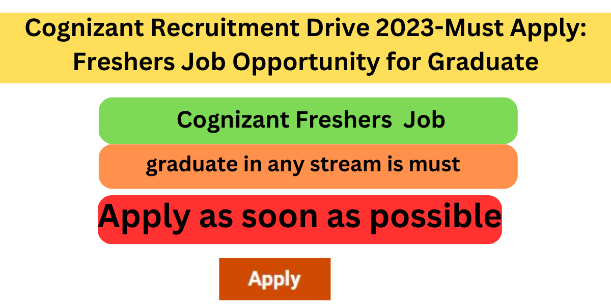 Cognizant Recruitment Drive 2023