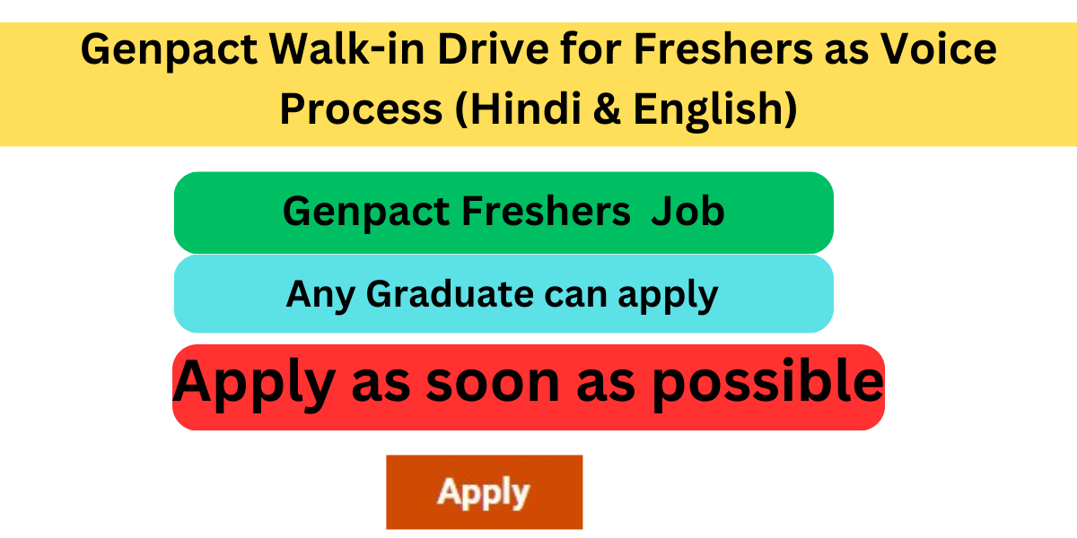 Genpact Walk-in Drive