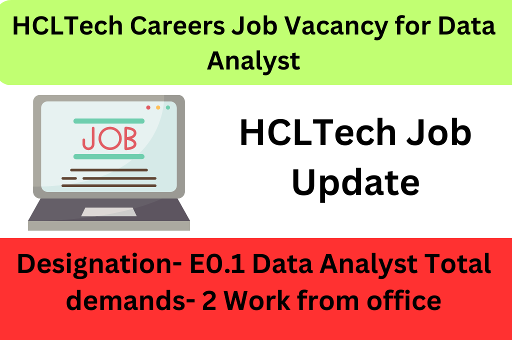 HCLTech Careers Job Vacancy for Data Analyst