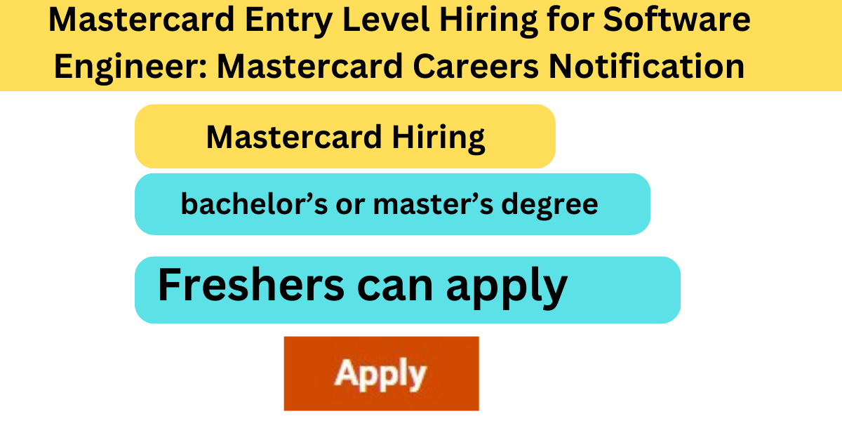 Mastercard Entry Level Hiring for Software Engineer