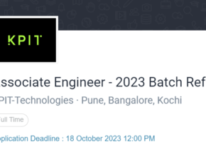 KPIT Technologies Associate Engineer