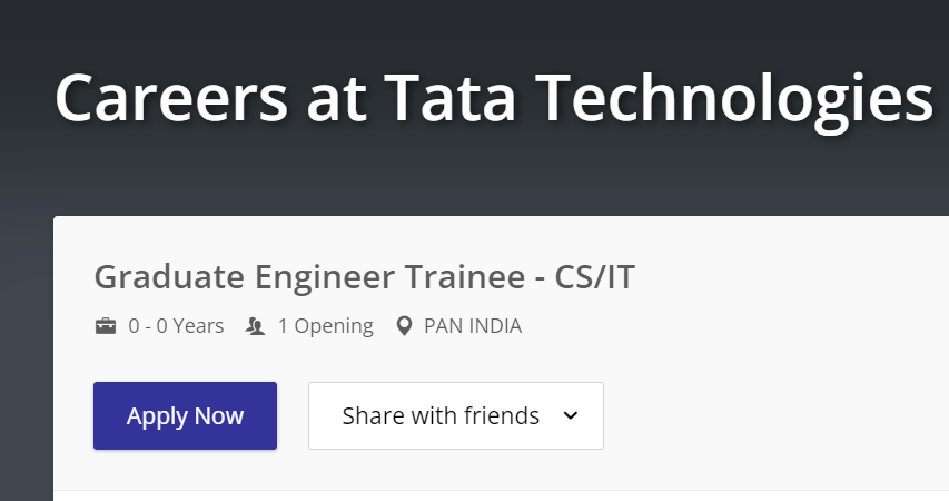 TaTa Technologies Off Campus