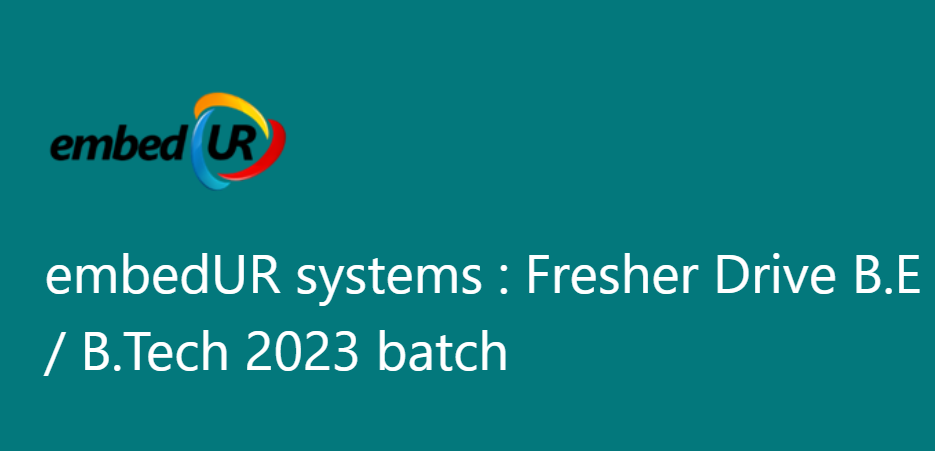 embedUR Systems off Campus Drive for 2023 Batch