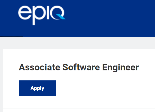 EPIQ Careers Freshers Hiring for Associate Software Engineer