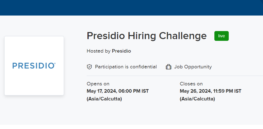 Presidio Hiring Challenge 2024