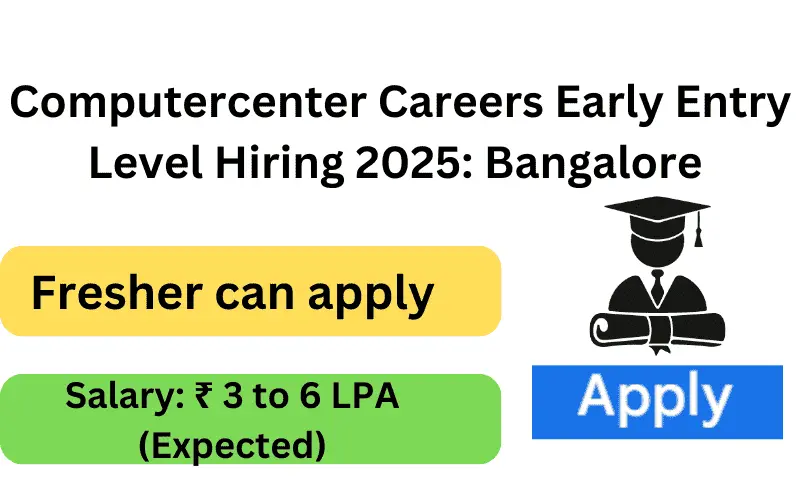 Computercenter Careers Early Entry Level Hiring